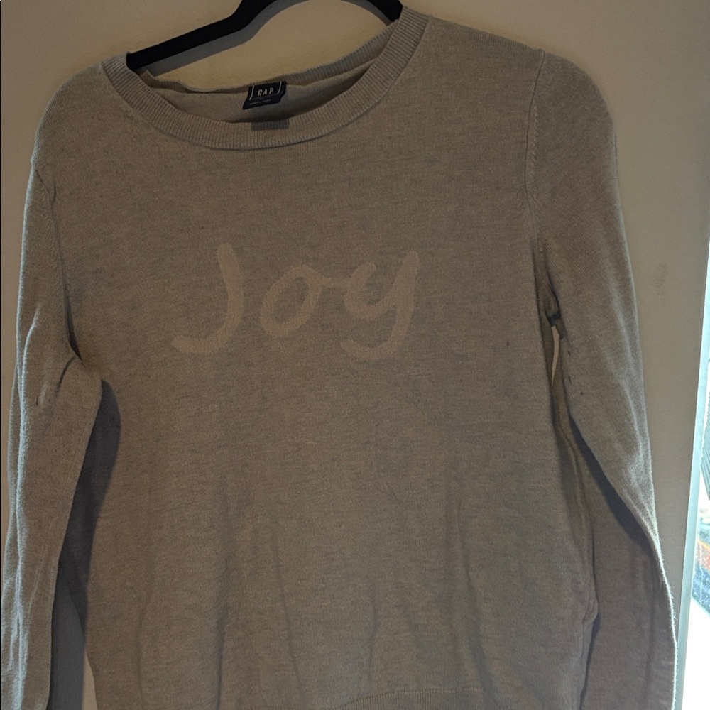 GAP Heather Gray Knit Sweater